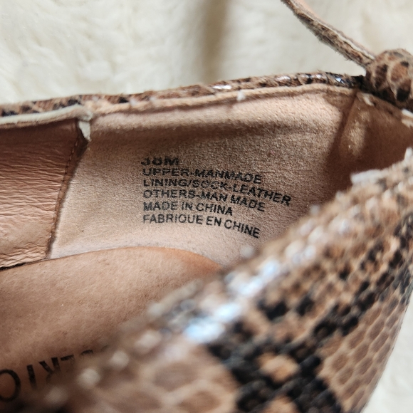 Roberto Vianni Snake-print Python Peep-toe Wedge Platform Heels Sandals Size 38 - Picture 12 of 14